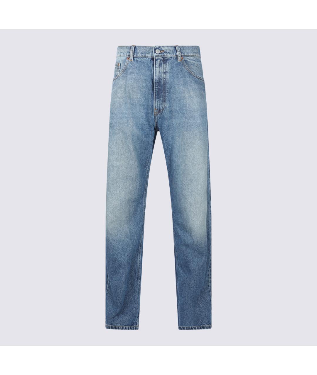 MM6 MAISON MARGIELA Голубые хлопковые джинсы, фото 2