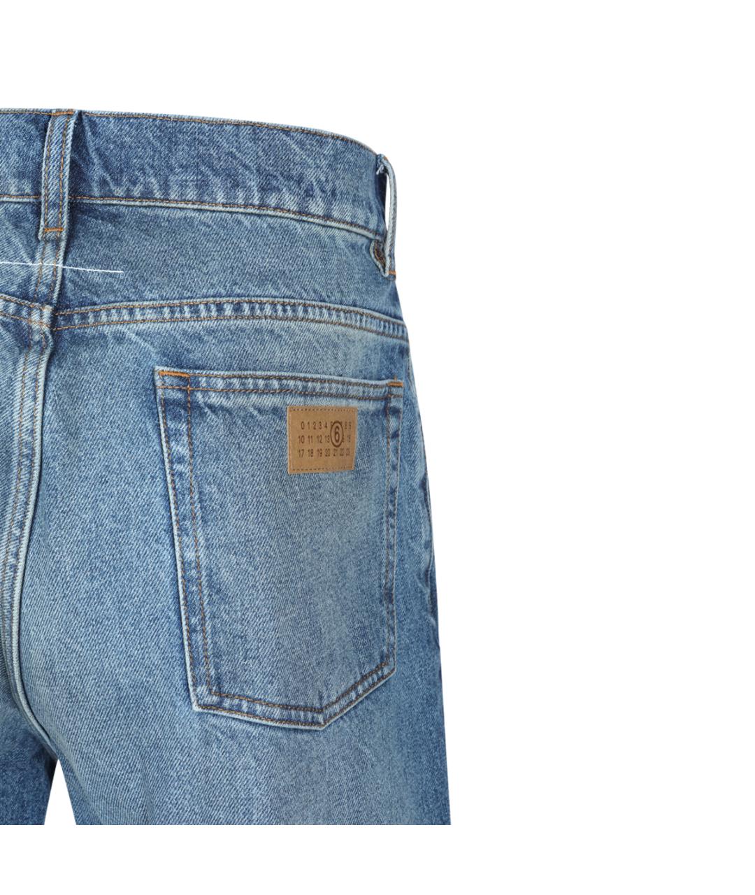 MM6 MAISON MARGIELA Голубые хлопковые джинсы, фото 8