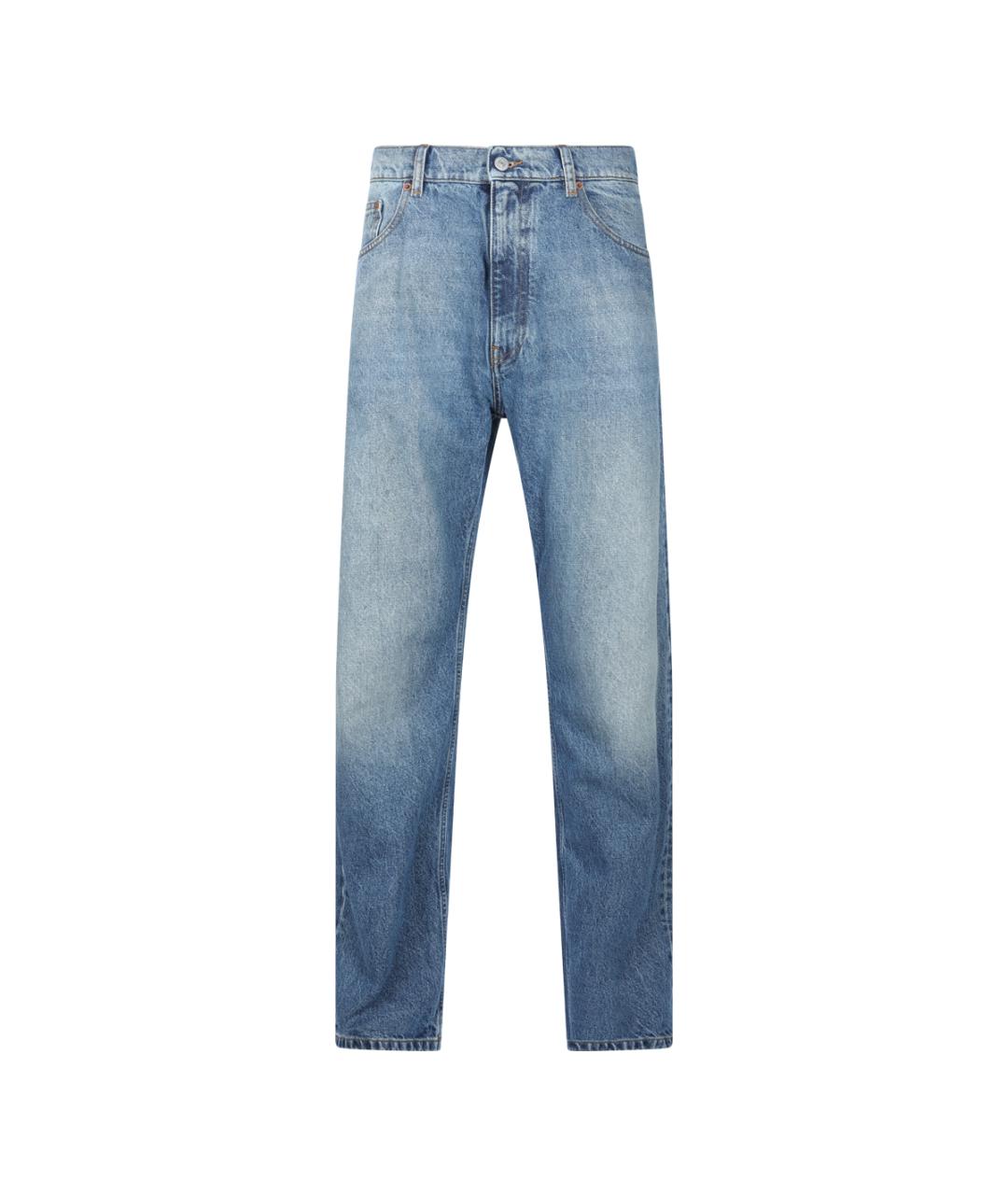 MM6 MAISON MARGIELA Голубые хлопковые джинсы, фото 1