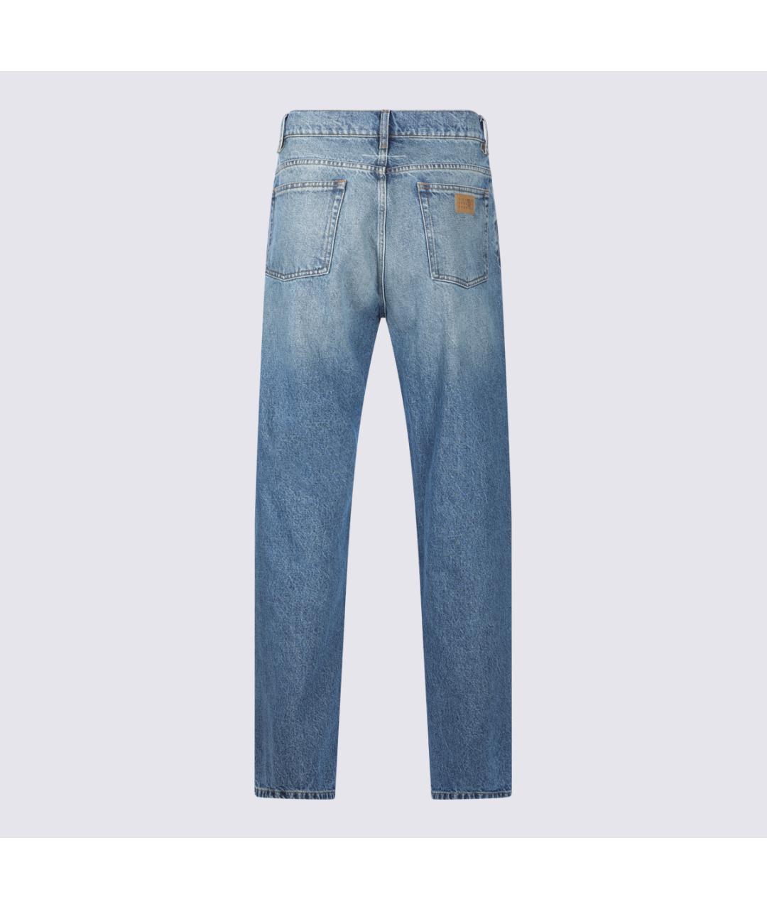 MM6 MAISON MARGIELA Голубые хлопковые джинсы, фото 3