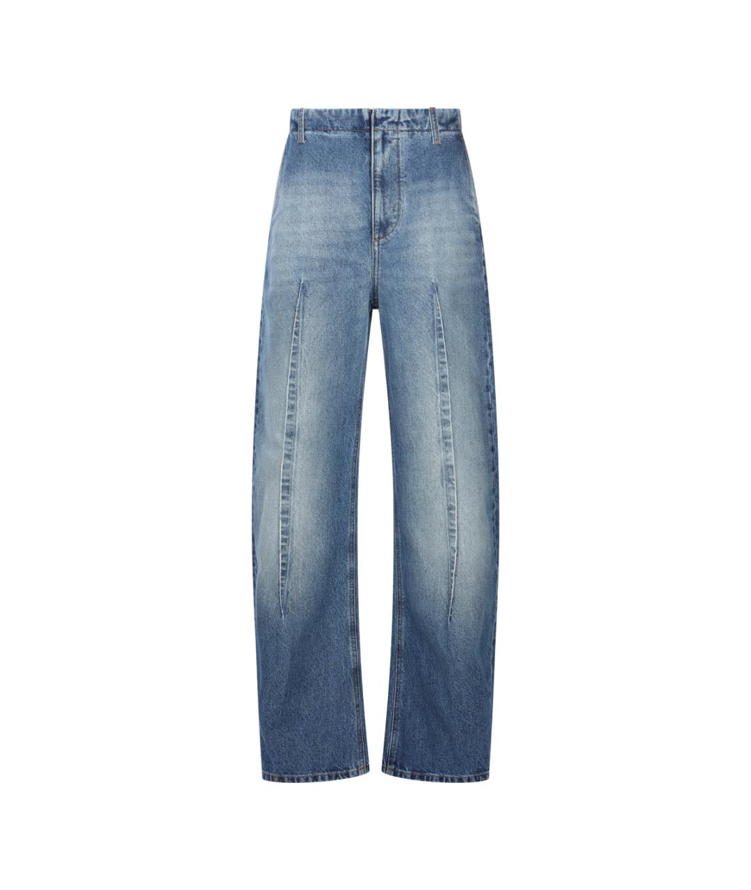 MM6 MAISON MARGIELA Голубые прямые джинсы, фото 1