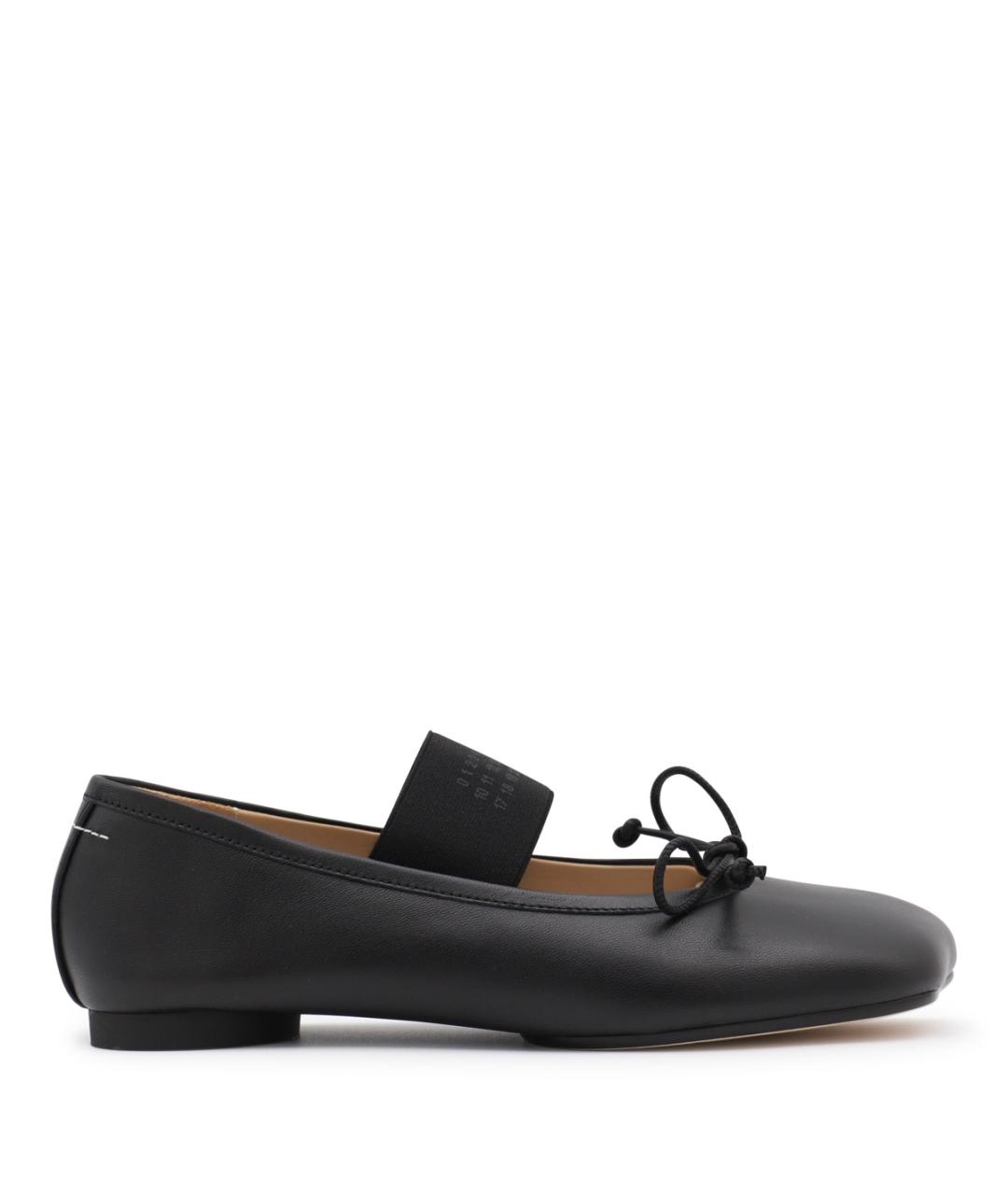 MM6 MAISON MARGIELA Черные кожаные балетки, фото 1