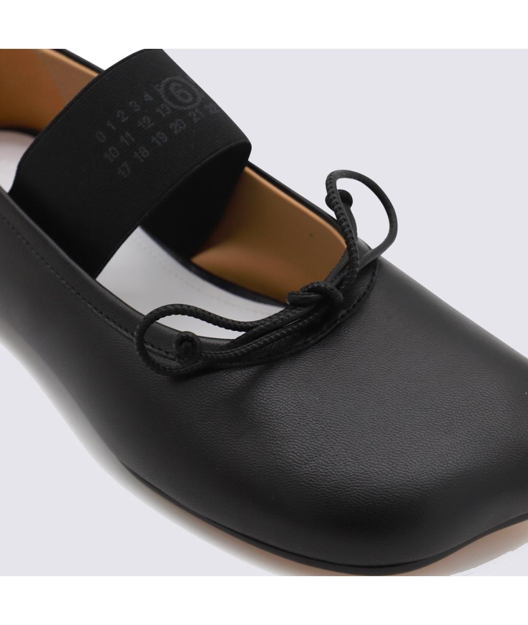 MM6 MAISON MARGIELA Черные кожаные балетки, фото 8