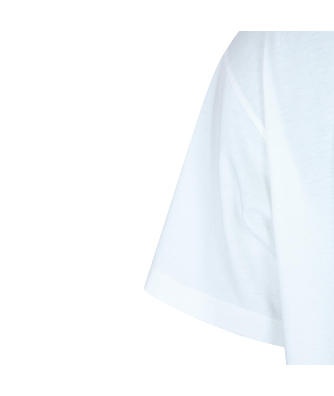 MM6 MAISON MARGIELA Белая хлопковая футболка, фото 4