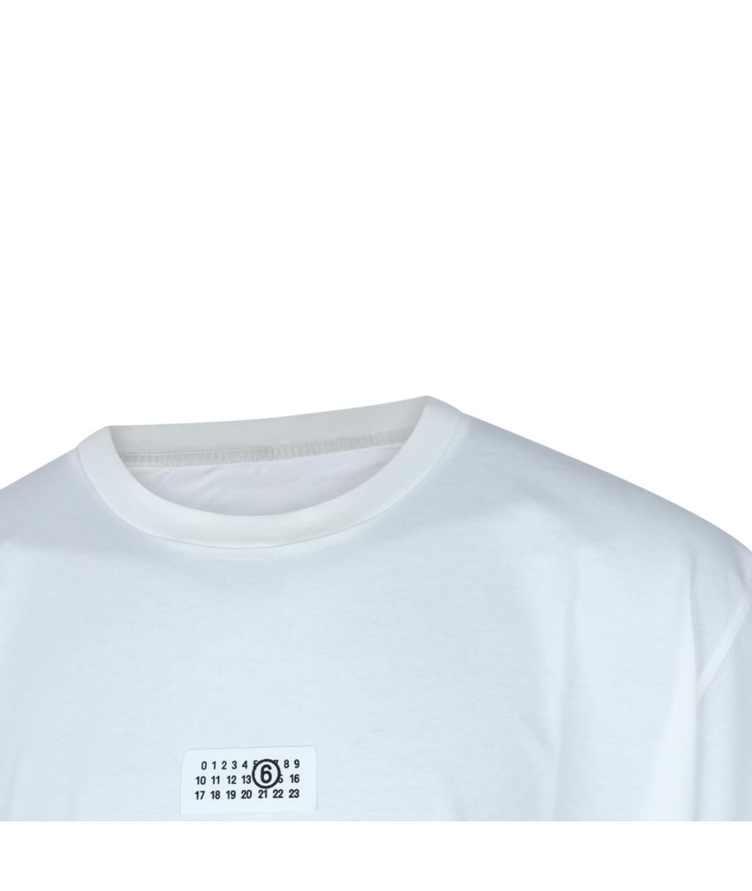 MM6 MAISON MARGIELA Белая хлопковая футболка, фото 3