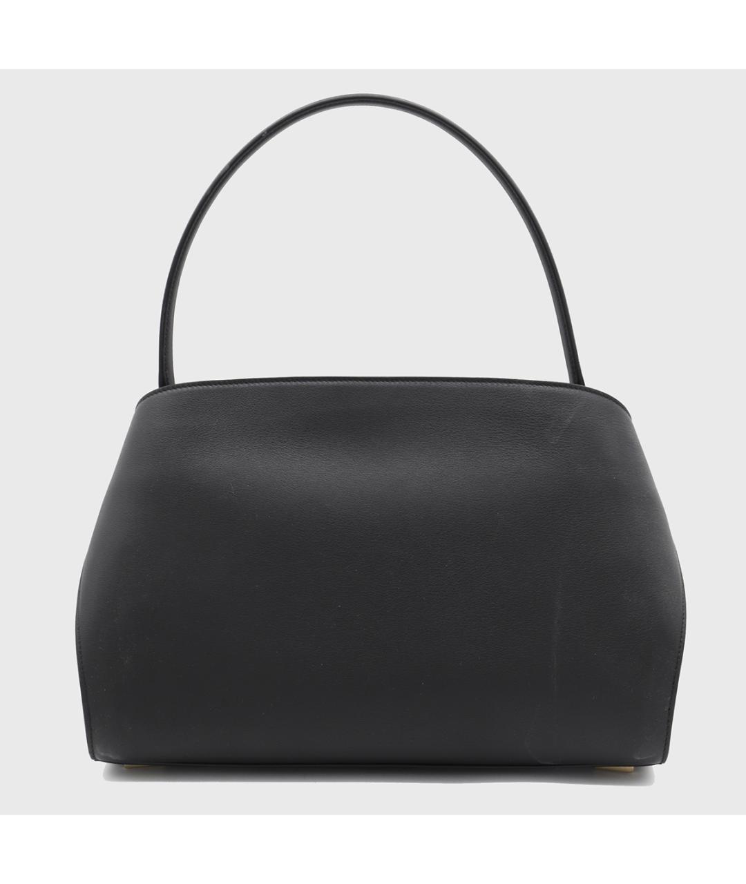 FERRAGAMO Черная кожаная сумка тоут, фото 4