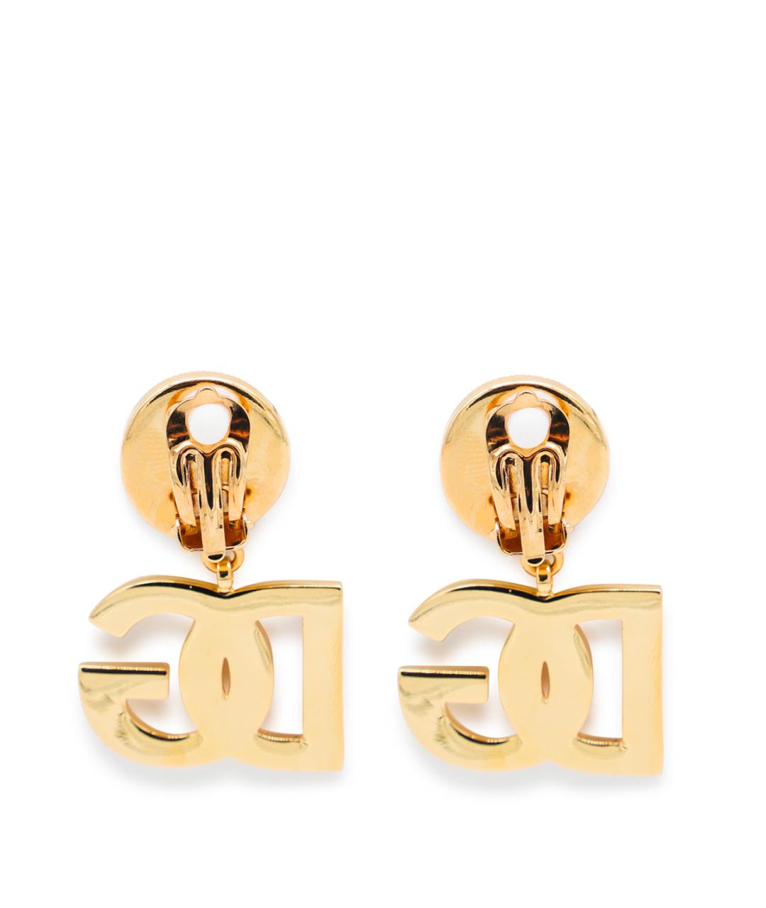 DOLCE&GABBANA Золотые латунные серьги, фото 2