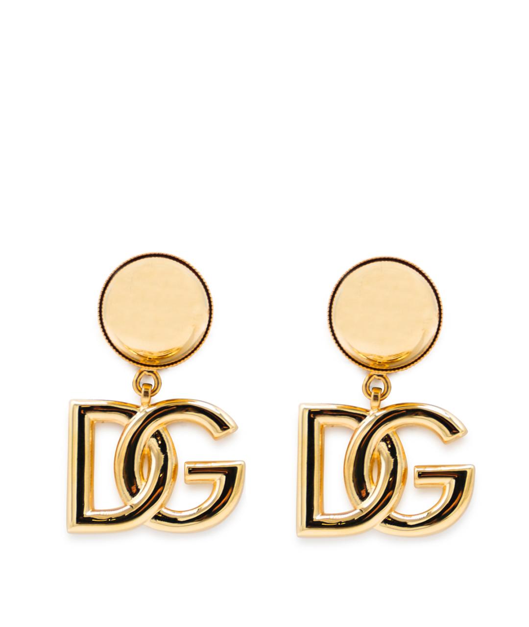DOLCE&GABBANA Золотые латунные серьги, фото 1