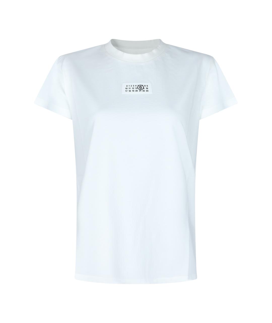 MM6 MAISON MARGIELA Белая хлопковая футболка, фото 1