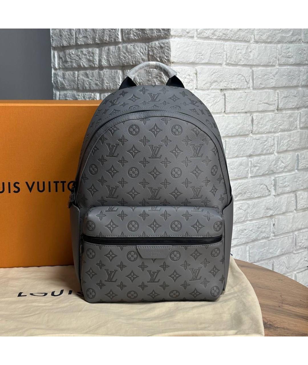 LOUIS VUITTON Серый кожаный рюкзак, фото 2