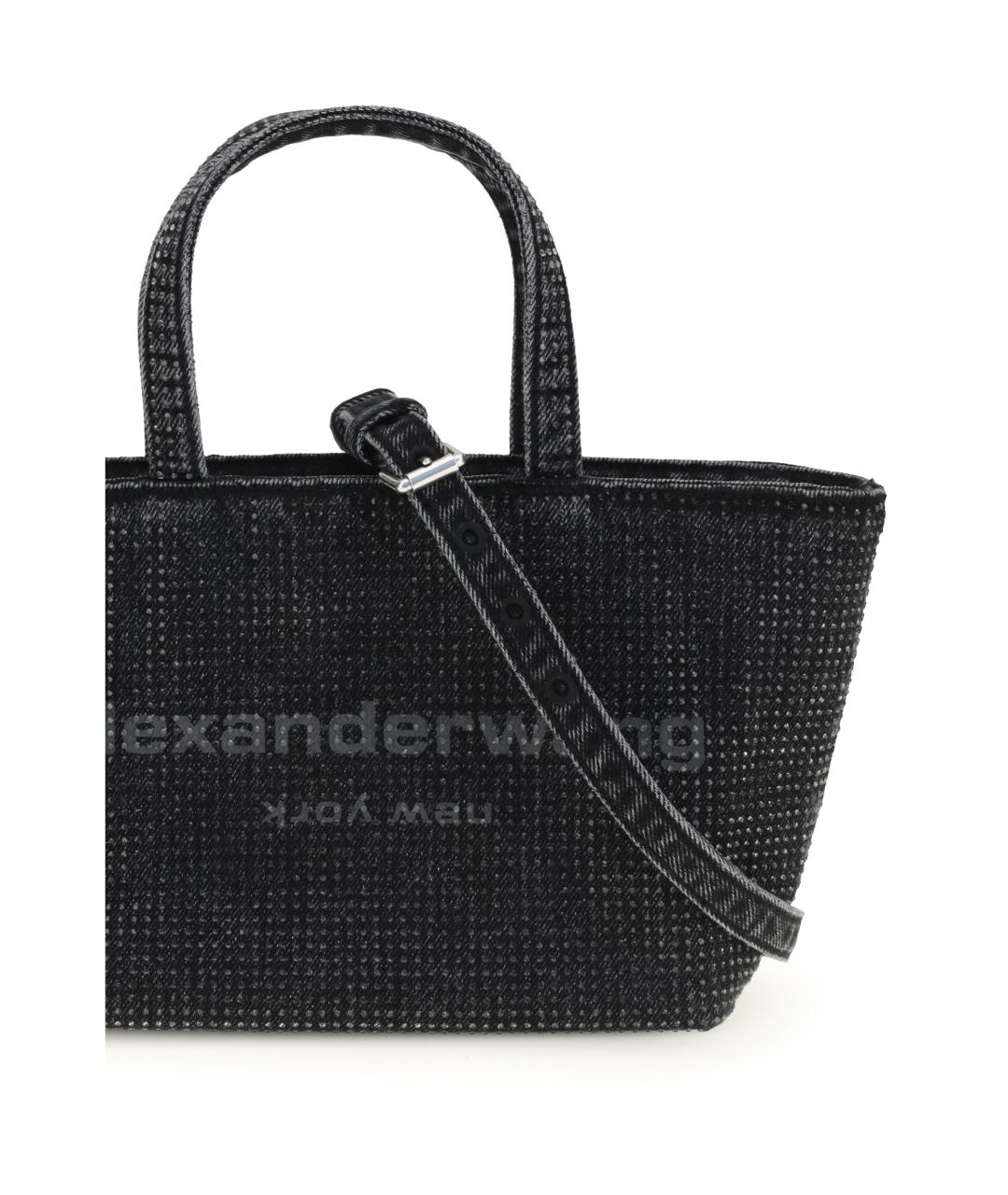 ALEXANDER WANG Серая хлопковая сумка тоут, фото 4