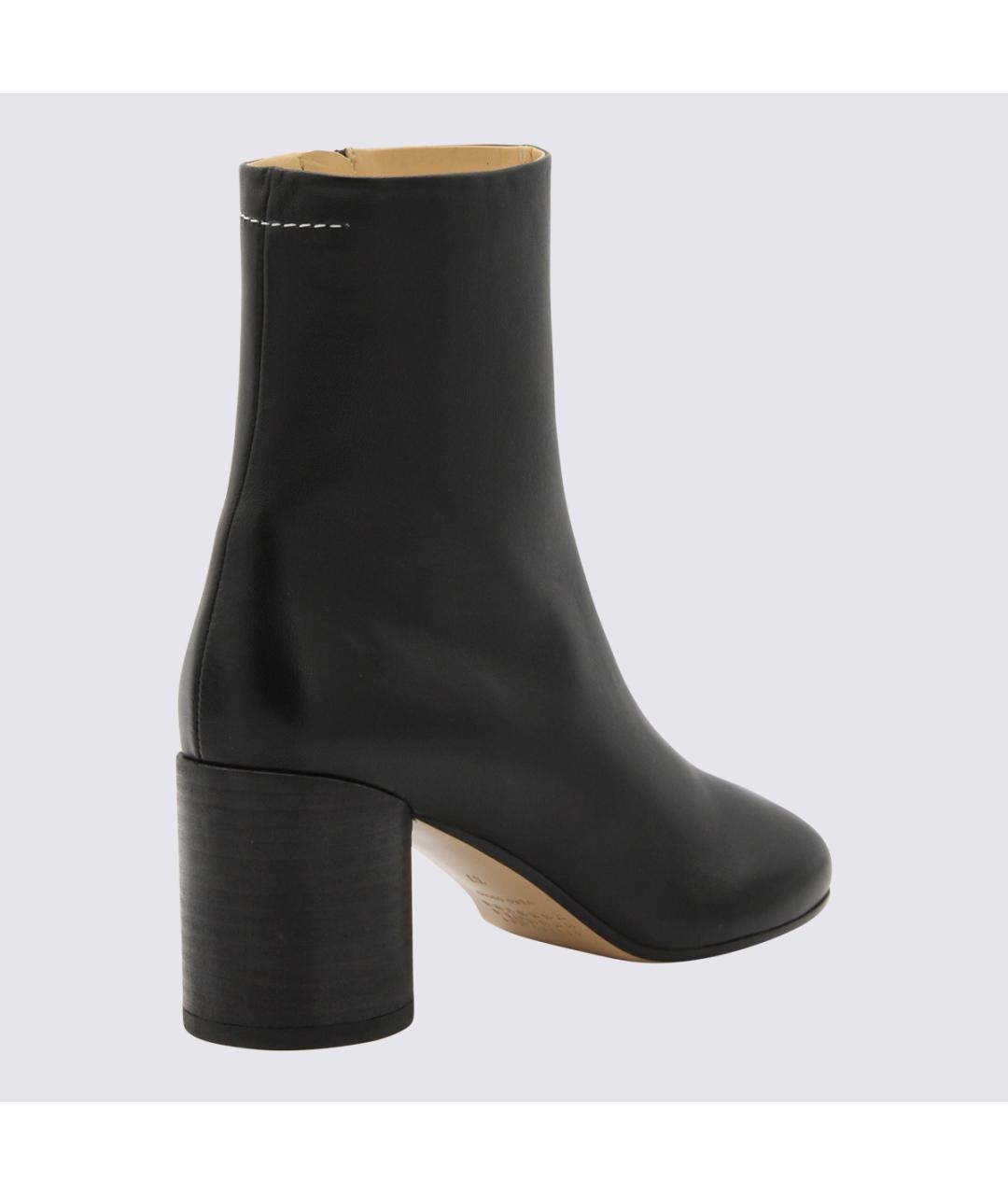 MM6 MAISON MARGIELA Черные кожаные сапоги, фото 6