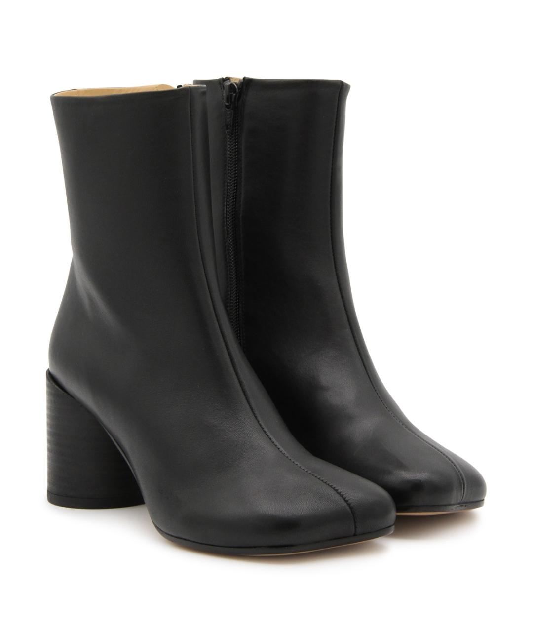 MM6 MAISON MARGIELA Черные кожаные сапоги, фото 2