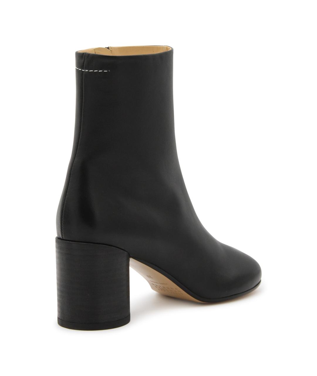 MM6 MAISON MARGIELA Черные кожаные сапоги, фото 3