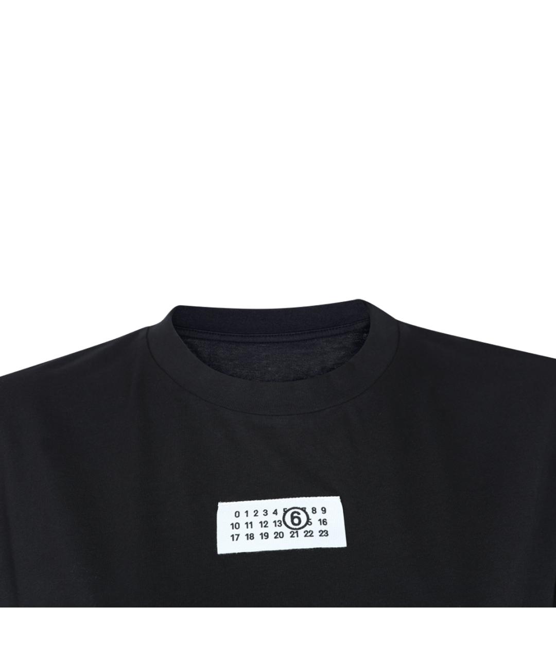 MM6 MAISON MARGIELA Черная хлопковая футболка, фото 3