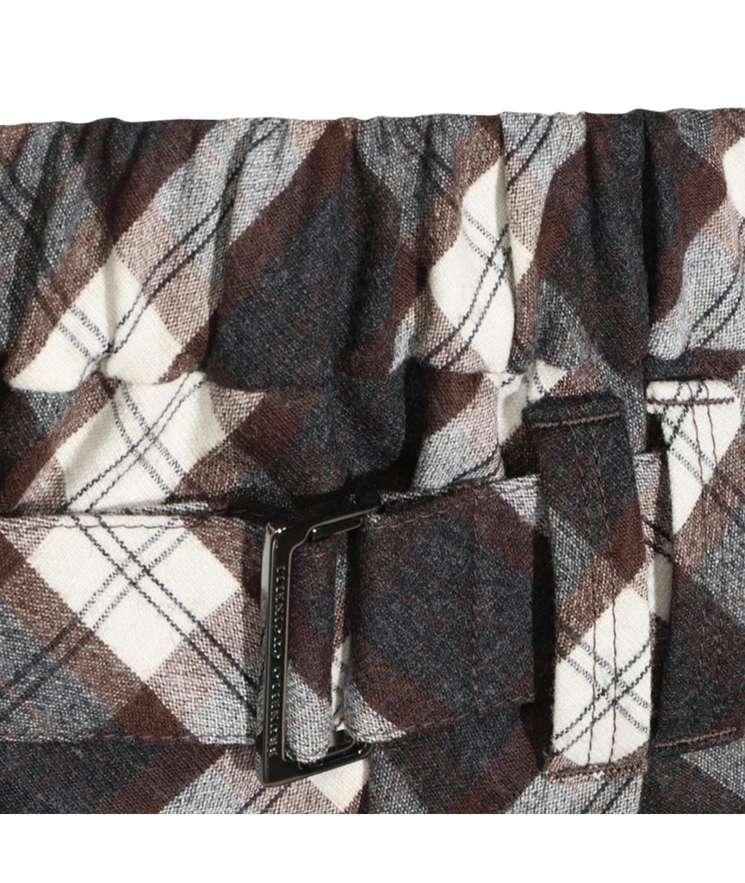 BRUNELLO CUCINELLI Мульти шерстяная юбка мини, фото 5