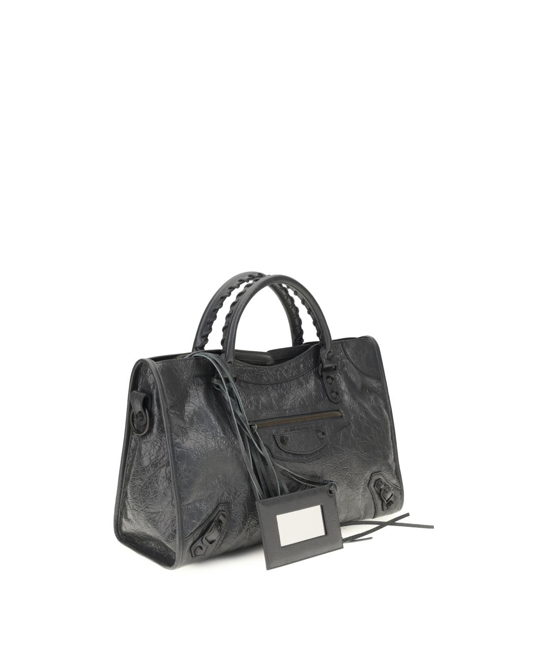 BALENCIAGA Серая кожаная сумка тоут, фото 2