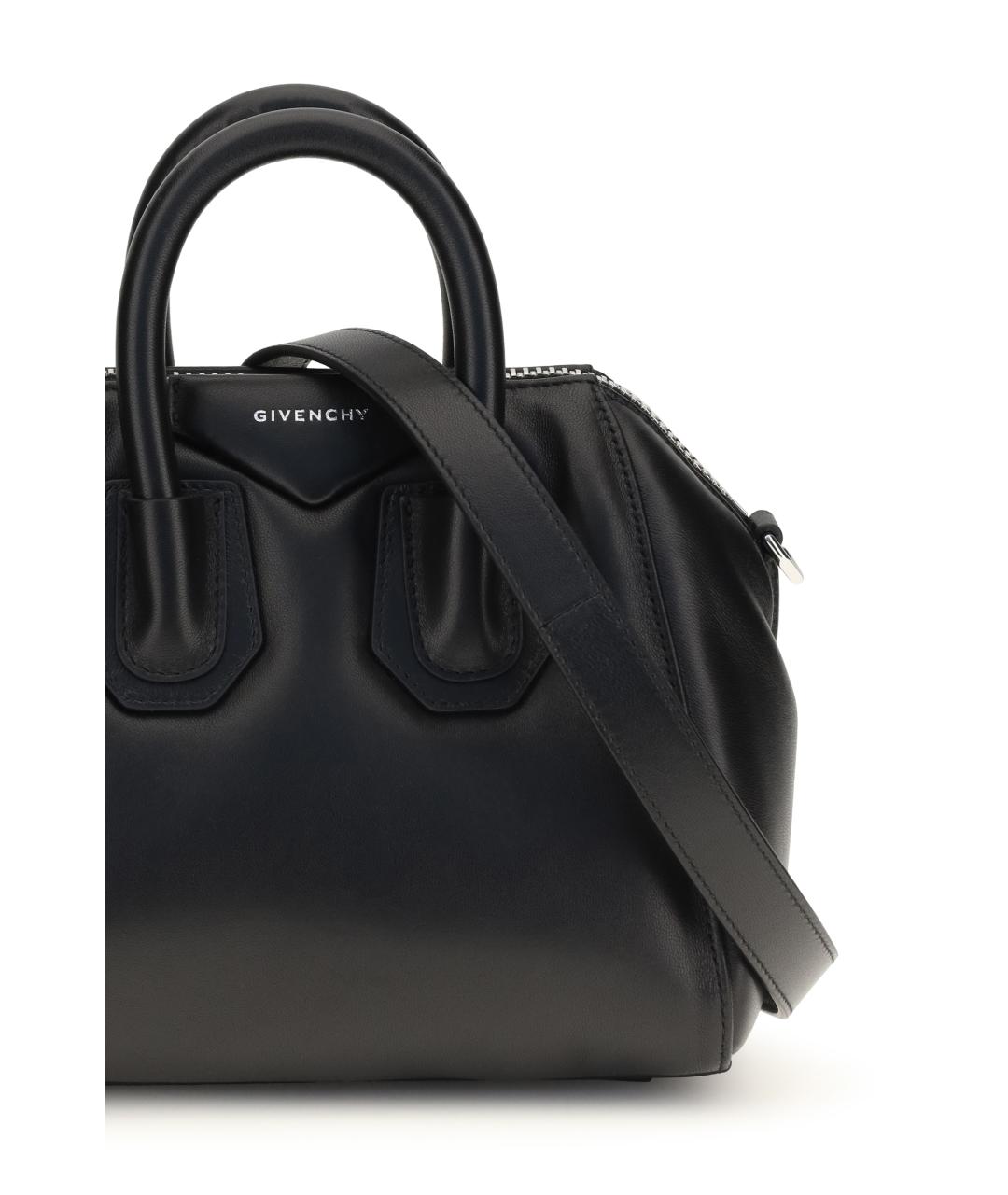 GIVENCHY Черная кожаная сумка с короткими ручками, фото 4