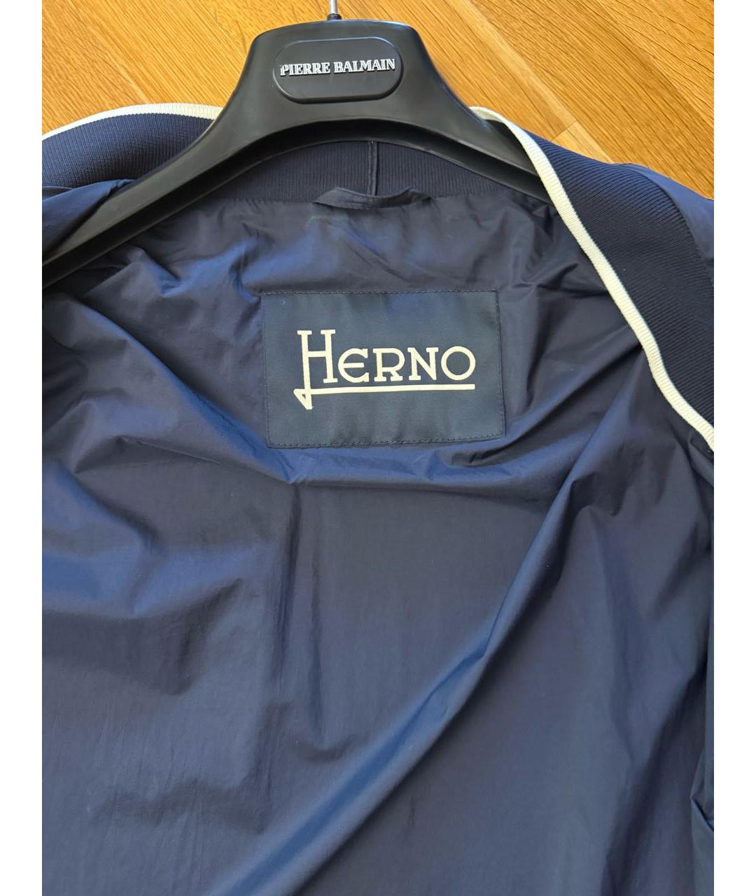 HERNO Темно-синяя полиамидовая куртка, фото 3