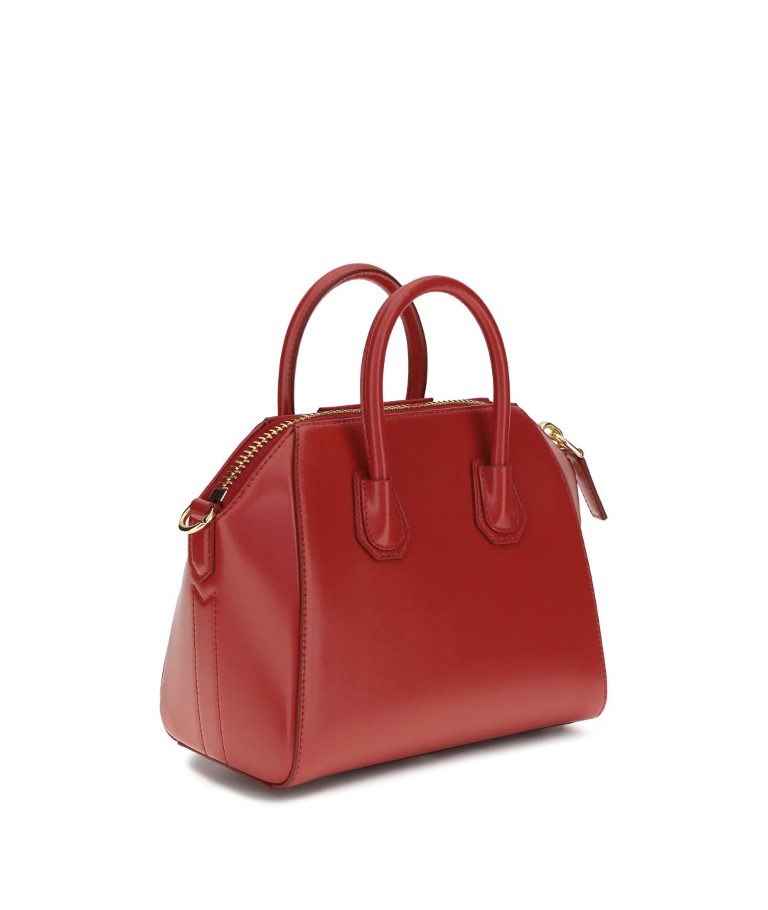 GIVENCHY Красная кожаная сумка тоут, фото 3