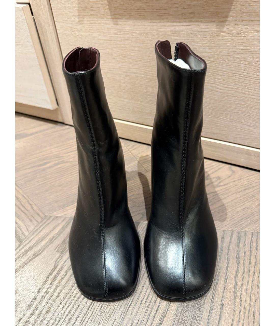 PHOEBE PHILO Черные кожаные ботильоны, фото 2