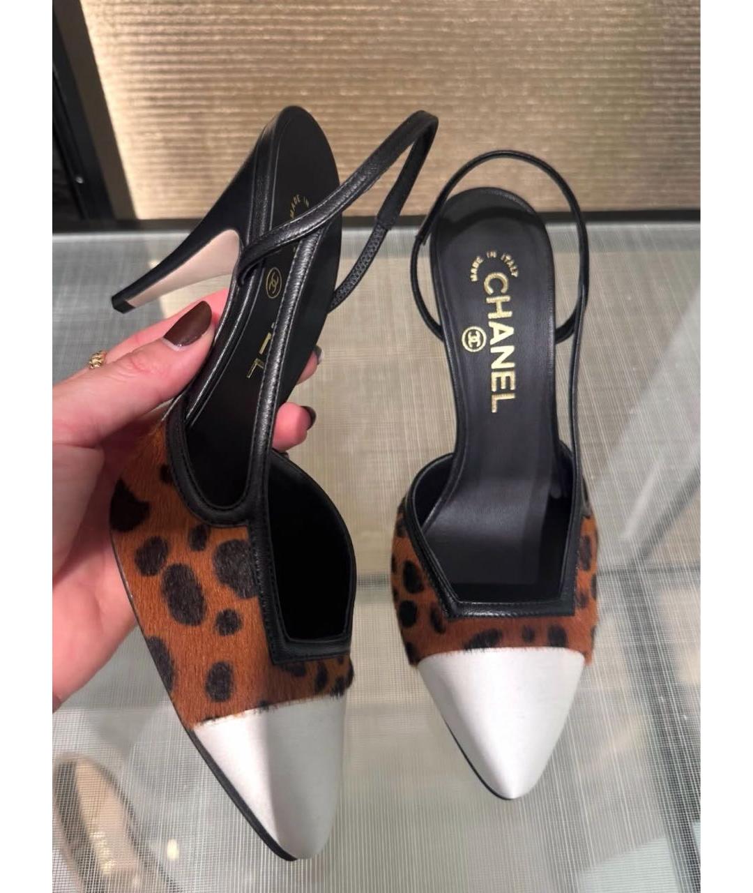 CHANEL Мульти кожаные туфли, фото 3