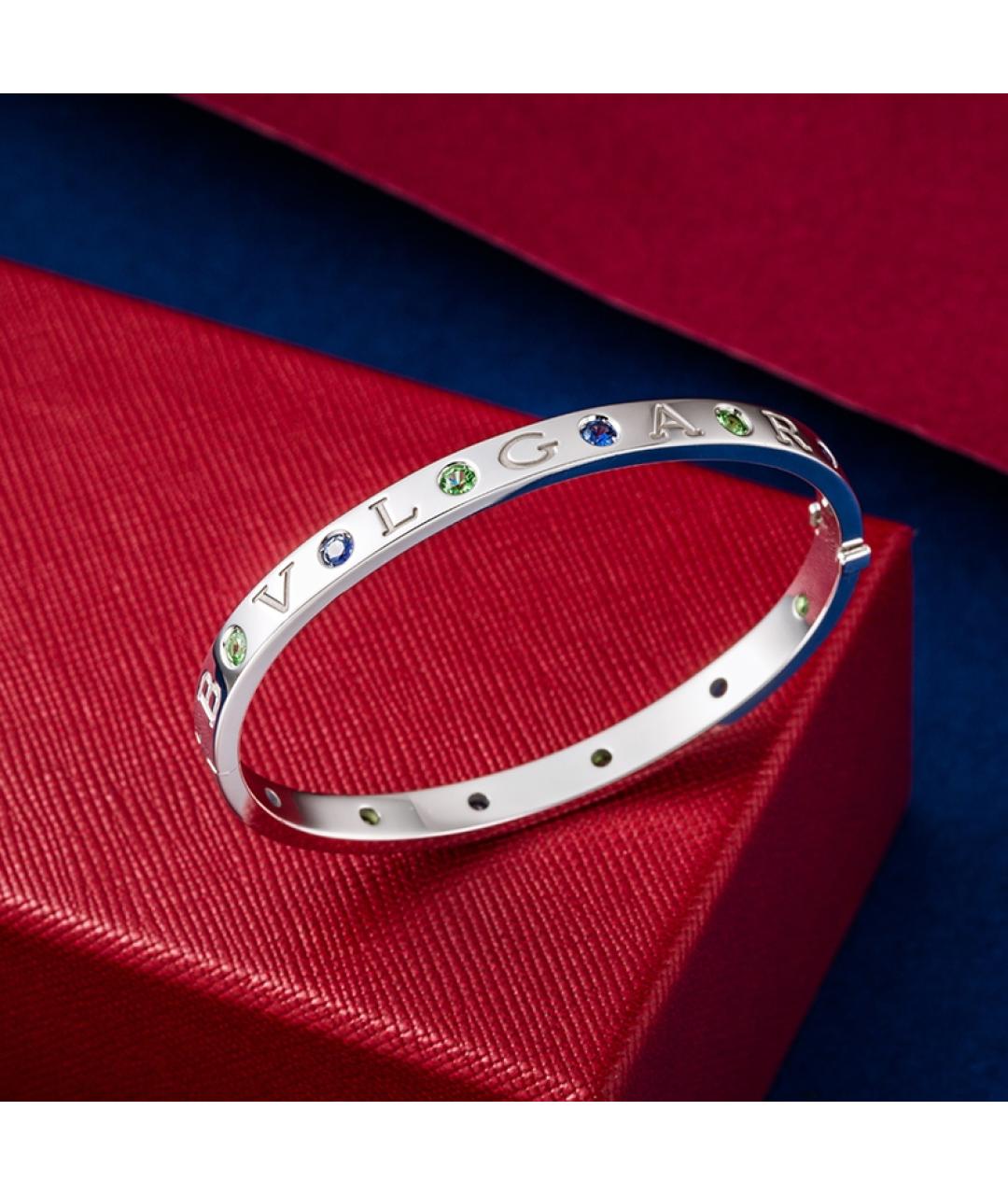 BVLGARI Серебряный браслет из белого золота, фото 9