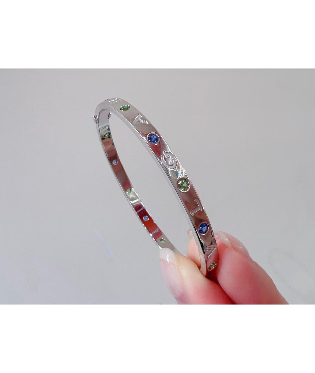 BVLGARI Серебряный браслет из белого золота, фото 5