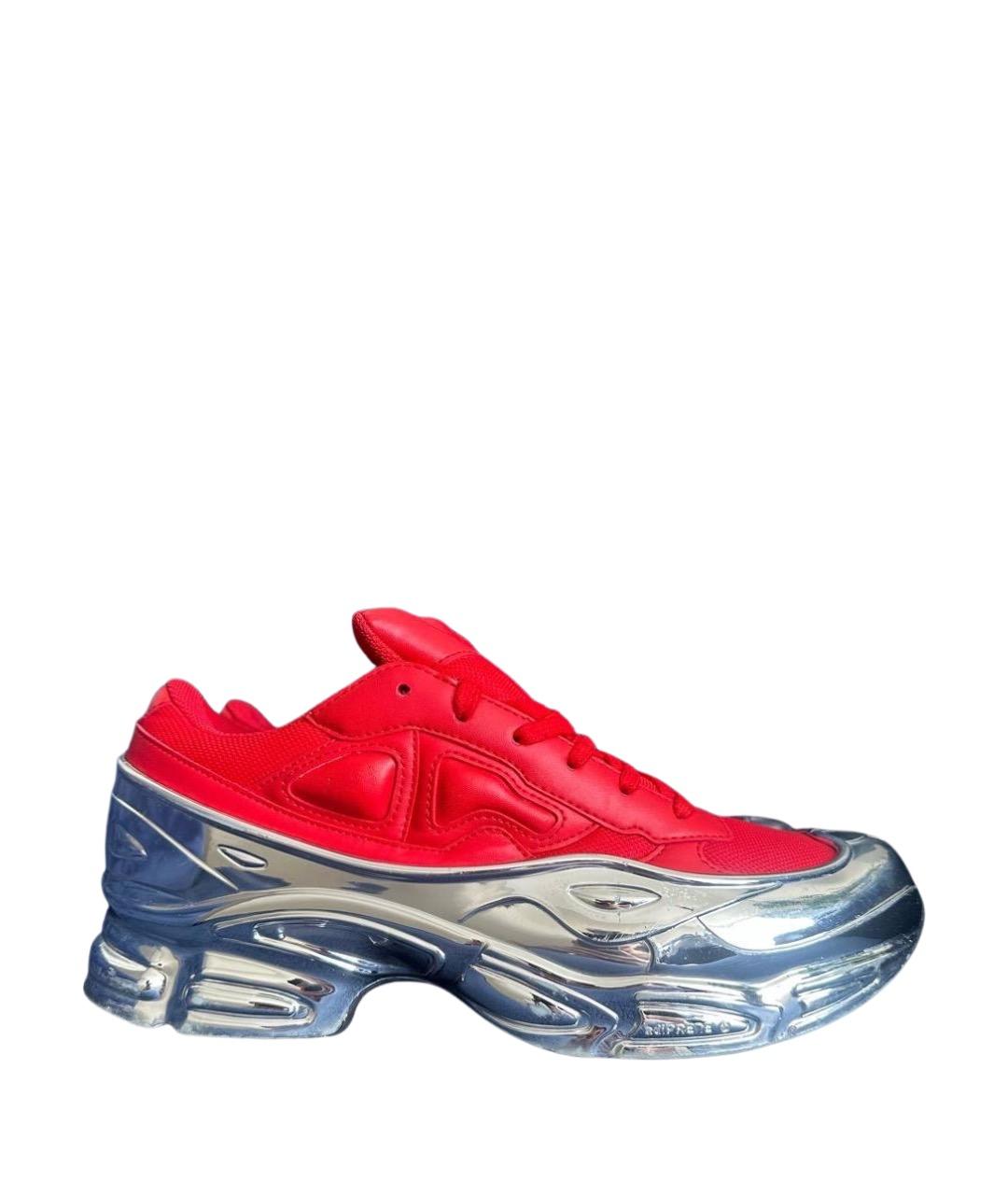 ADIDAS X RAF SIMONS Красные кожаные низкие кроссовки / кеды, фото 9