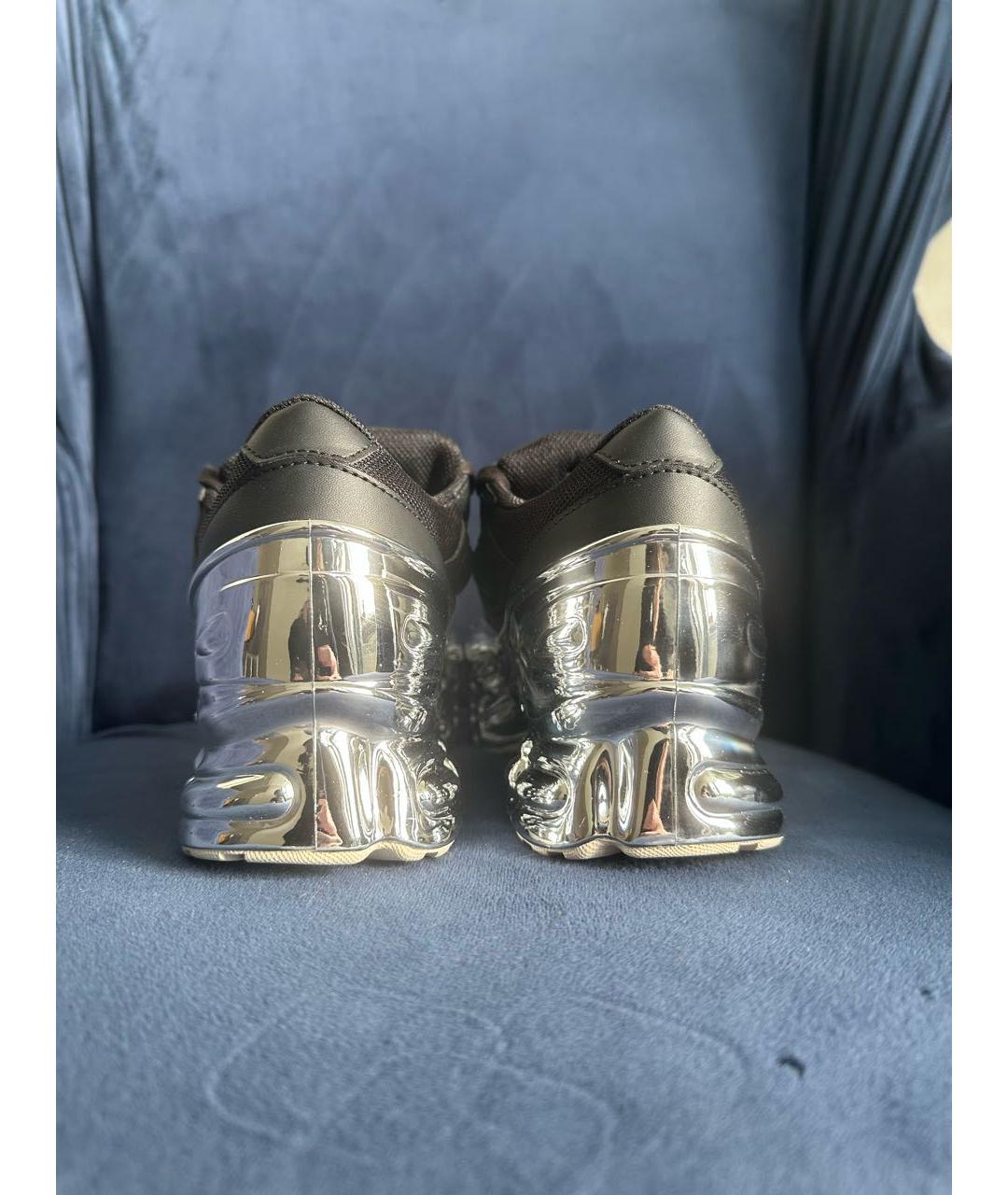 ADIDAS X RAF SIMONS Черные кожаные низкие кроссовки / кеды, фото 5