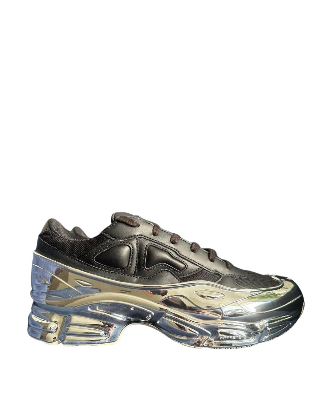ADIDAS X RAF SIMONS Черные кожаные низкие кроссовки / кеды, фото 1