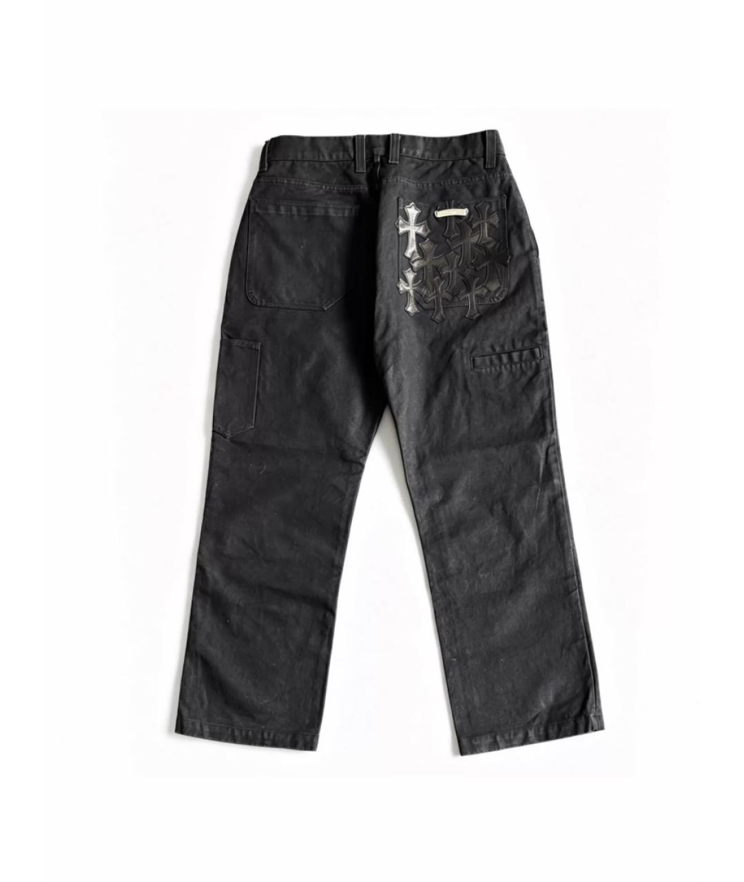 CHROME HEARTS Черные повседневные брюки, фото 3