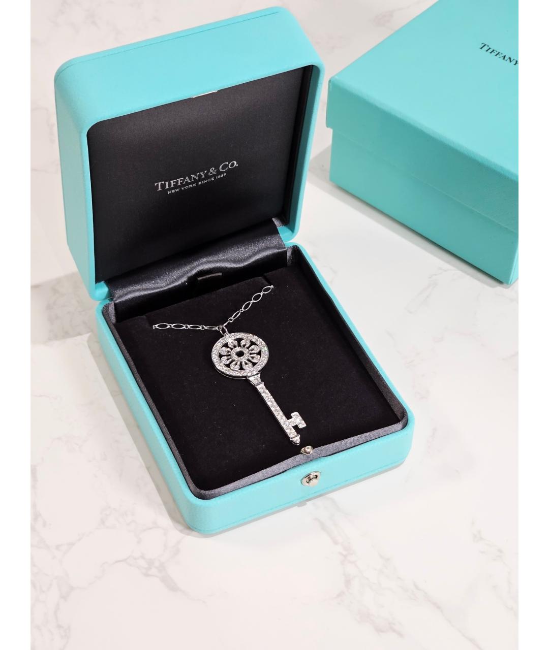 TIFFANY&CO Серебряное платиновое колье, фото 2