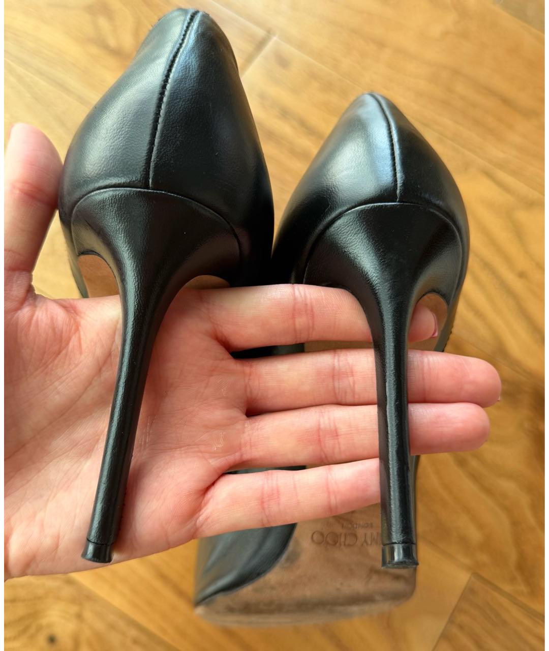 JIMMY CHOO Черные кожаные туфли, фото 3