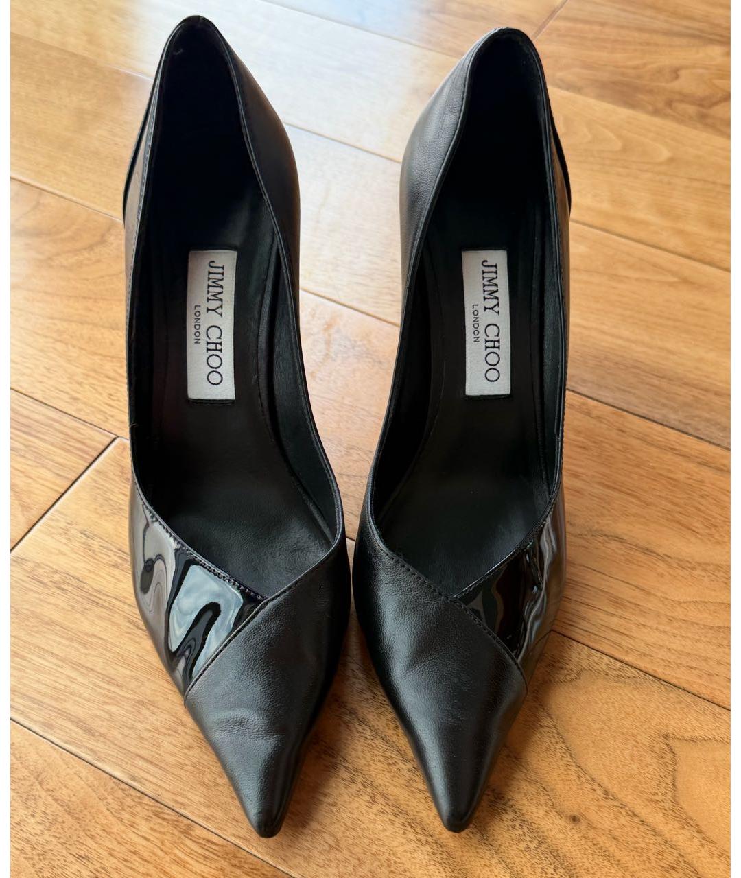 JIMMY CHOO Черные кожаные туфли, фото 2