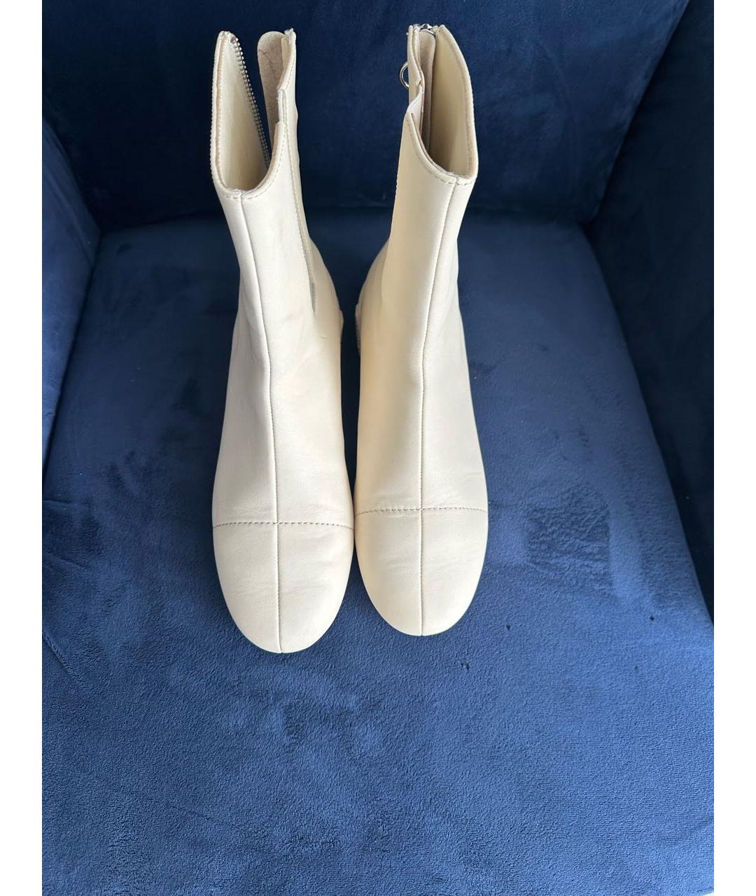 RAF SIMONS Белые кожаные высокие кроссовки / кеды, фото 5