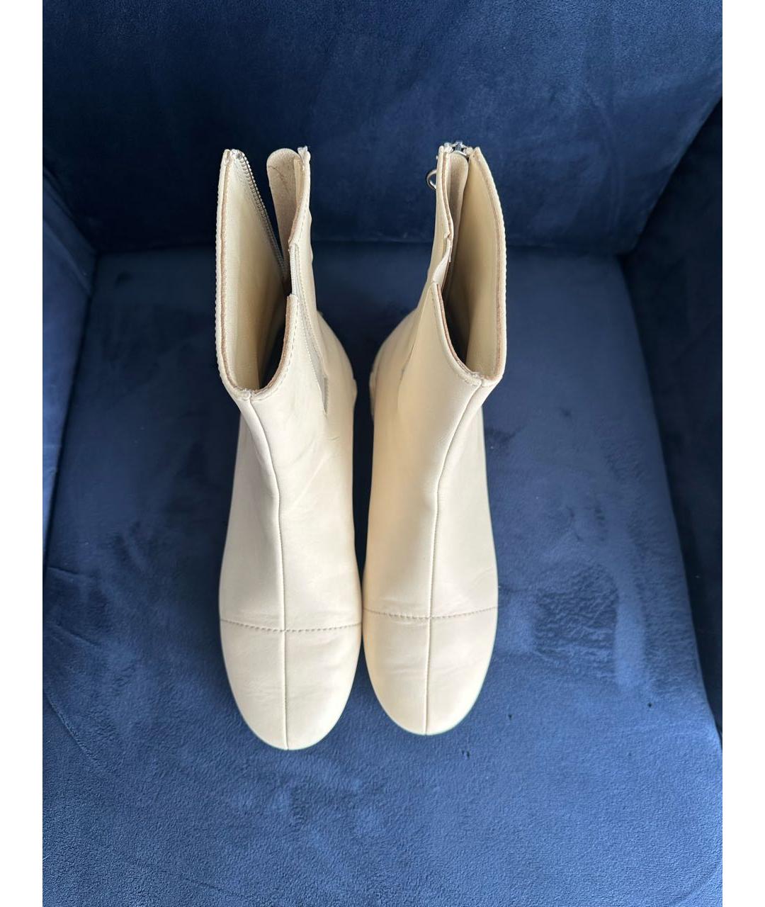 RAF SIMONS Белые кожаные высокие кроссовки / кеды, фото 2