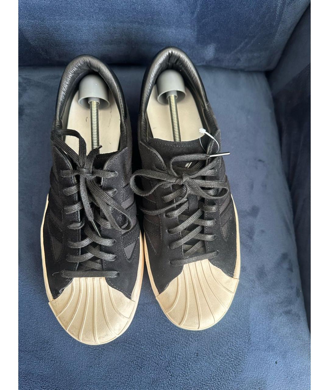 Y-3 Черные низкие кроссовки / кеды, фото 3
