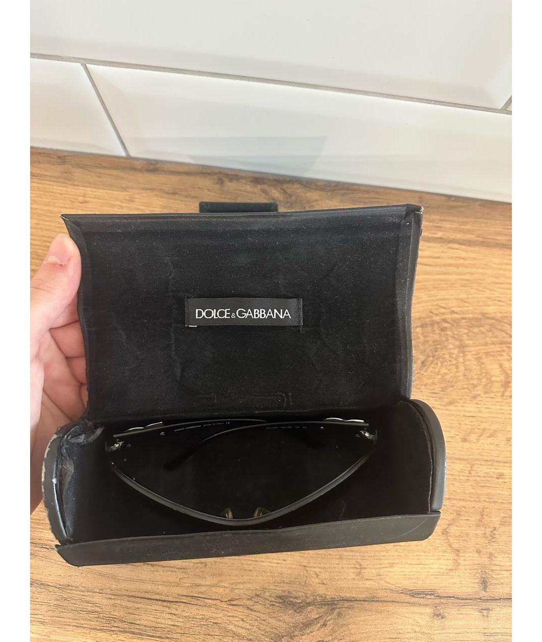 DOLCE&GABBANA Черные пластиковые солнцезащитные очки, фото 5