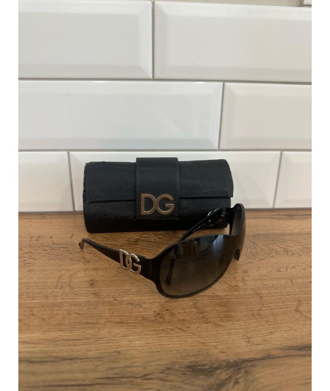 DOLCE&GABBANA Черные пластиковые солнцезащитные очки, фото 4