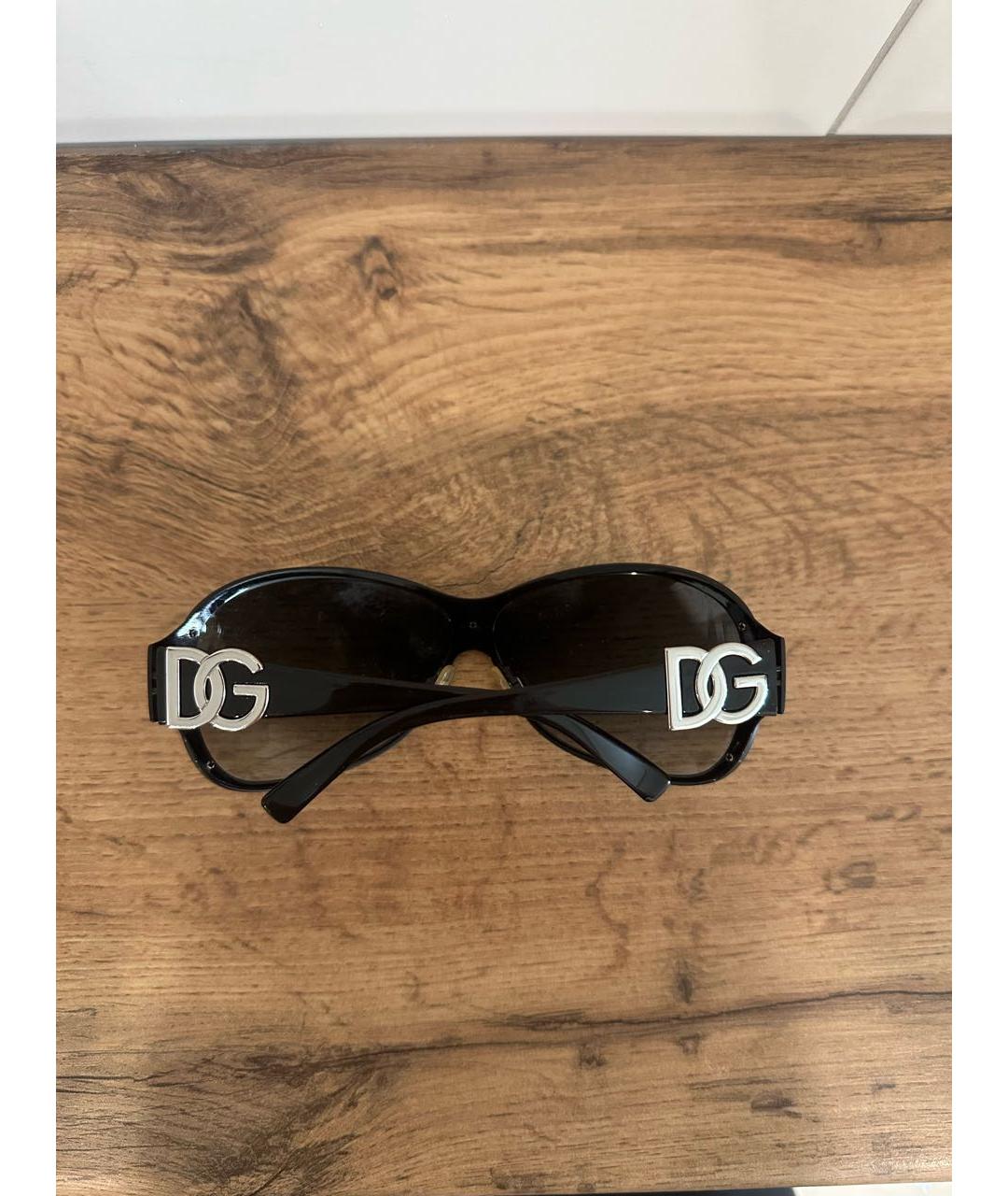 DOLCE&GABBANA Черные пластиковые солнцезащитные очки, фото 2