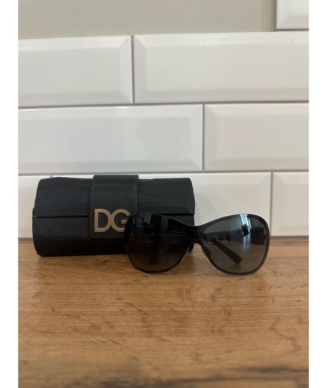 DOLCE&GABBANA Черные пластиковые солнцезащитные очки, фото 3