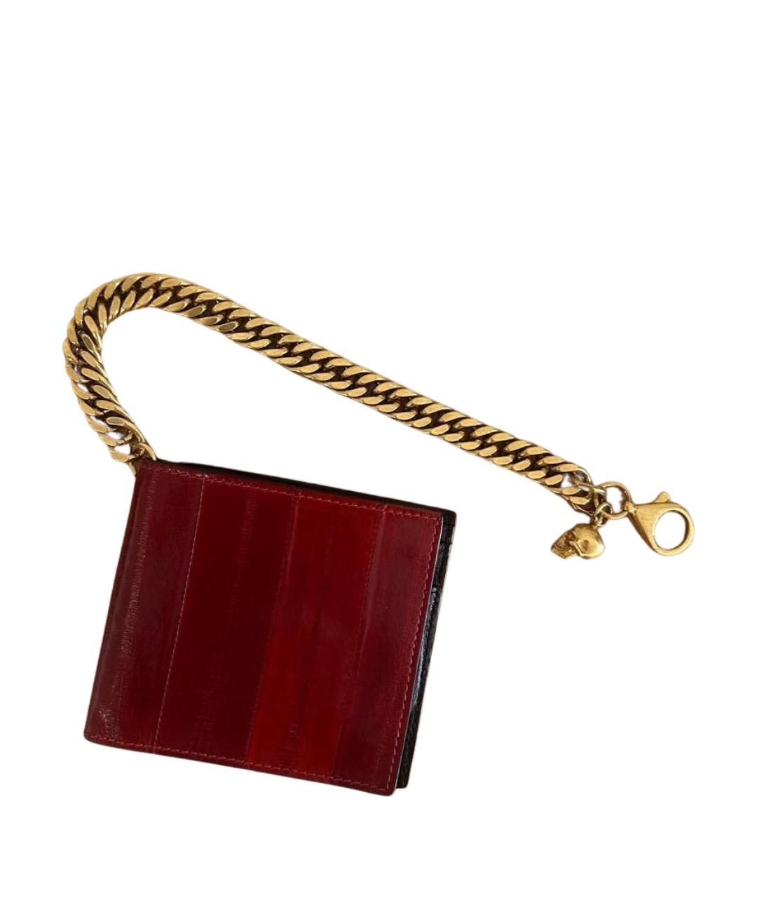 ALEXANDER MCQUEEN Красный кожаный кошелек, фото 1