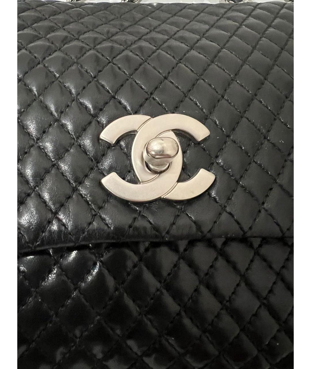 CHANEL Черная кожаная сумка через плечо, фото 8