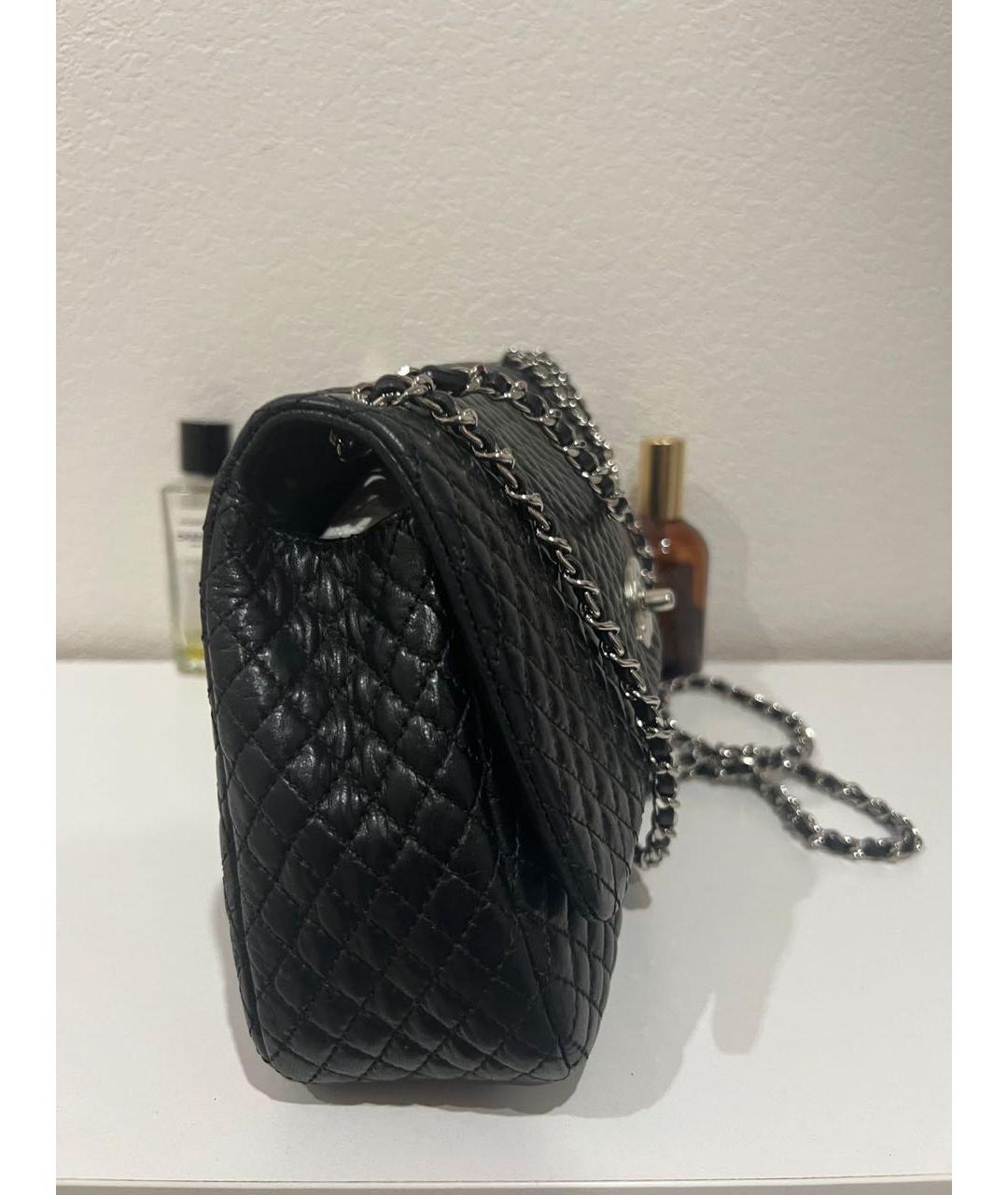 CHANEL Черная кожаная сумка через плечо, фото 4