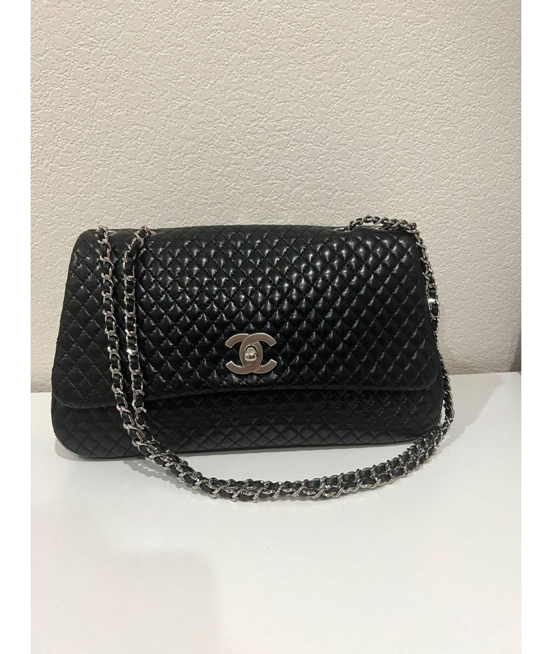 CHANEL Черная кожаная сумка через плечо, фото 6