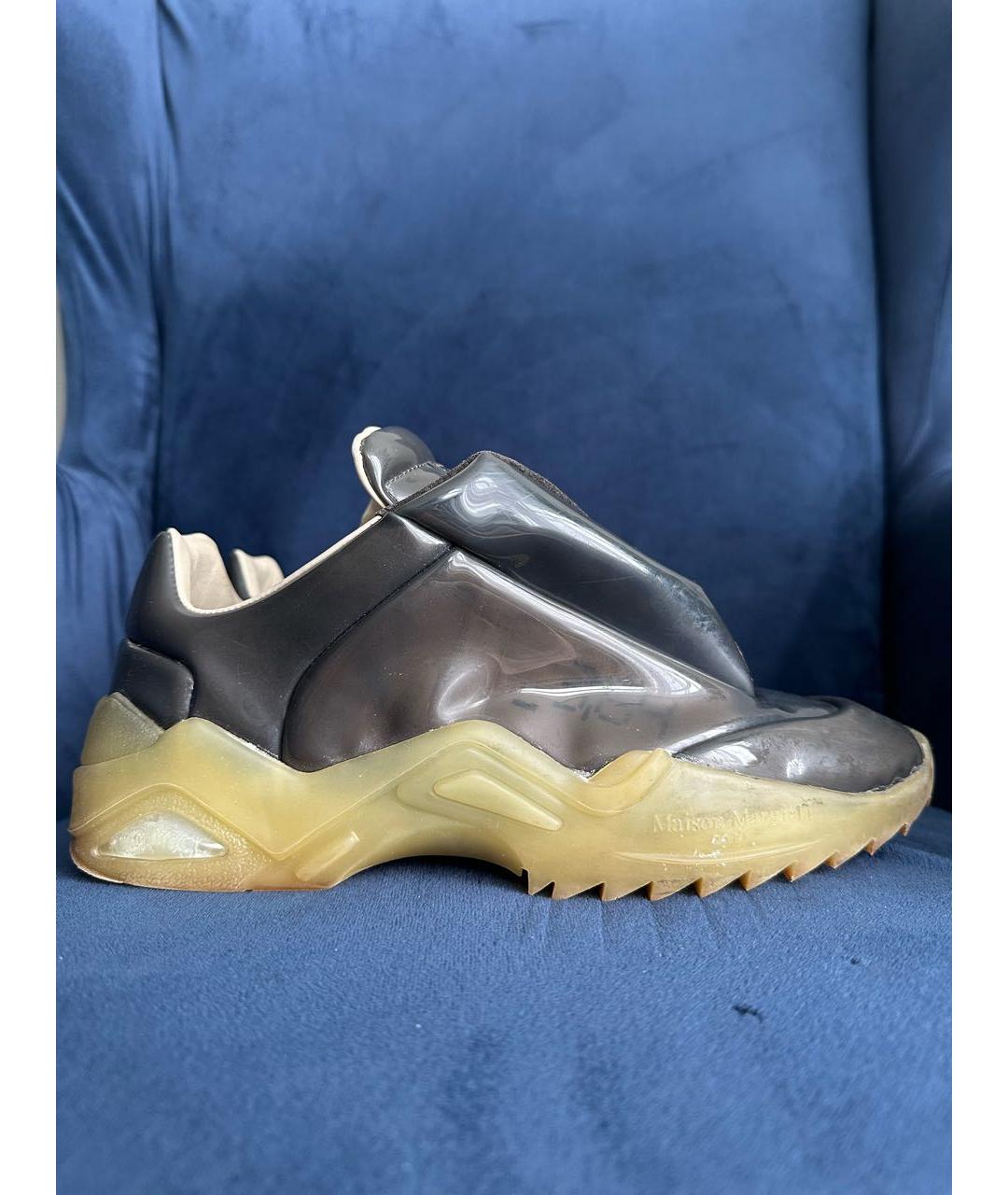 MAISON MARGIELA Антрацитовые низкие кроссовки / кеды, фото 9