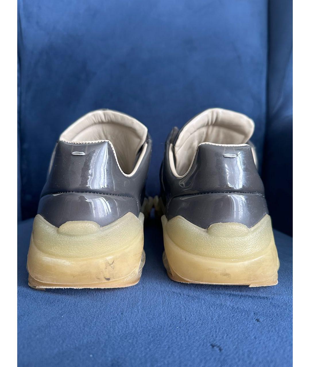 MAISON MARGIELA Антрацитовые низкие кроссовки / кеды, фото 5