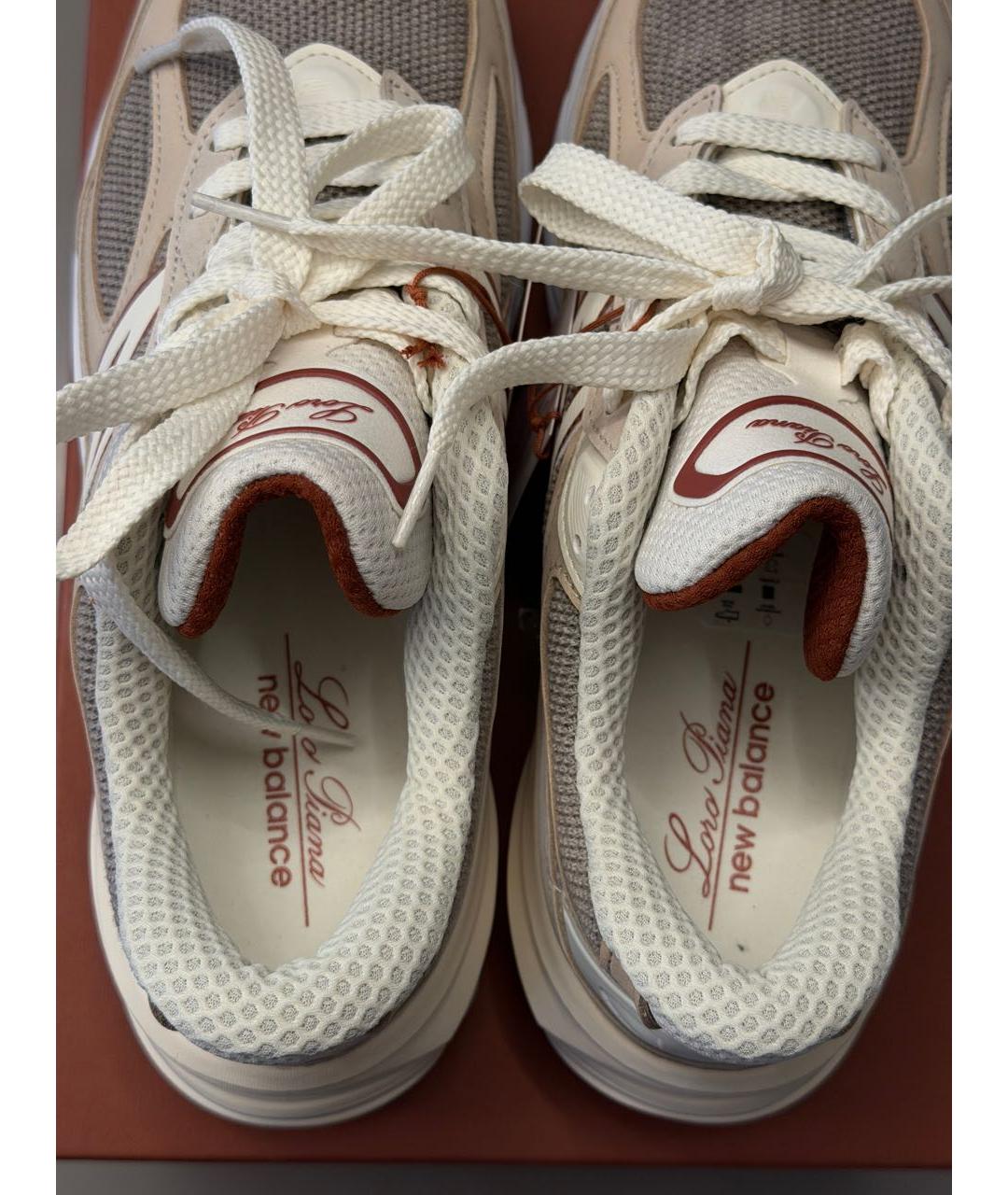 NEW BALANCE Бежевые замшевые высокие кроссовки / кеды, фото 3
