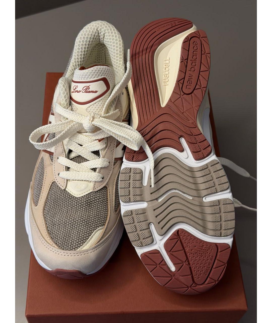 NEW BALANCE Бежевые замшевые высокие кроссовки / кеды, фото 6